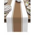 thumbnail image 1 of Camino de mesa Futuregrace con rayas modernas, marrón y blanco, 180 cm, 1 of 9
