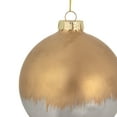 thumbnail image 2 of 3.5" Brushed Gold and Silver Glass Ball Christmas Ornament, 2 of 2