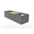 thumbnail image 3 of Alpine 60" Gray Wood Floating Vanity Base/Brushed Nickel Handles, 3 of 5