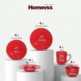 thumbnail image 2 of Homevss Stoneware Dinnerware Sets French Countryside Red 20-Pieces Service for 4, 2 of 6