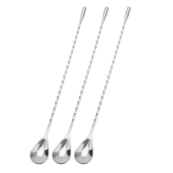 Shoreew Cocktail Mixing Spoons Long Handle Bar Spoon Bartender Drink Stirrer Barista Mixing Tool for Home Bar Ice Cream Smoothies