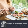 thumbnail image 4 of Bluebow 48-Piece Silverware Set with Steak Knives, Flatware Cutlery Set for 8, Food-Grade Stainless Steel Kitchen Tableware Set, 4 of 8