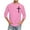 Pink, variant on WXLWZYWL Men Baseball T Shirt Plus Size 3/4 Sleeve Round Neck Solid Color Shirt Casual Loose T Shirts Comfortable Fit Tee Blouses White XXXXXL