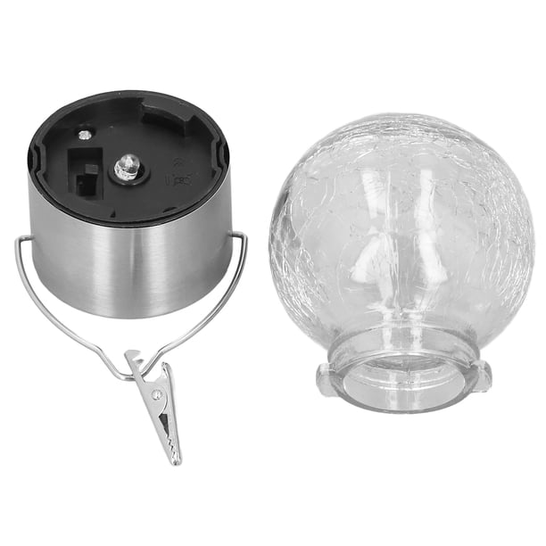 Luces Solares Colgantes Con Forma De Bola De Cristal, Patrón De Grietas, Ahorro De Energía, Carga Solar, Bombillas De Detección Automática Para Exteriores