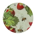 thumbnail image 2 of JEUXUS  Strawberry Pattern Round Fitted Tablecloth Elastic Edge Waterproof Oil-Proof Table Cover Stain-Resistant Table Cloth Fits Round Tables White, 2 of 7