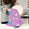 thumbnail image 6 of SKYSONIC 4 Pack Unicorn Kitchen Dish Towels,Dishcloths,Hand Towels, Tea Towels,18" x 28", 6 of 7