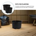 thumbnail image 4 of SKISUNO 2pcs Large Flower Pots Black Round with Drainage Holes for Balcony Use, 4 of 8