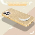 thumbnail image 3 of GALAPROX Bling Sparkle iPhone 15 Pro Max Case, Stylish Glitter Cute Protective Cover-Gold, 3 of 6