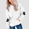 thumbnail image 2 of xaweyi Girls Comfort Warm Long Sleeve Hooded Sweatshirt Fashion Halloween Printed Tops for Daily Outdoor Wear Size 5-6 Years, 2 of 4