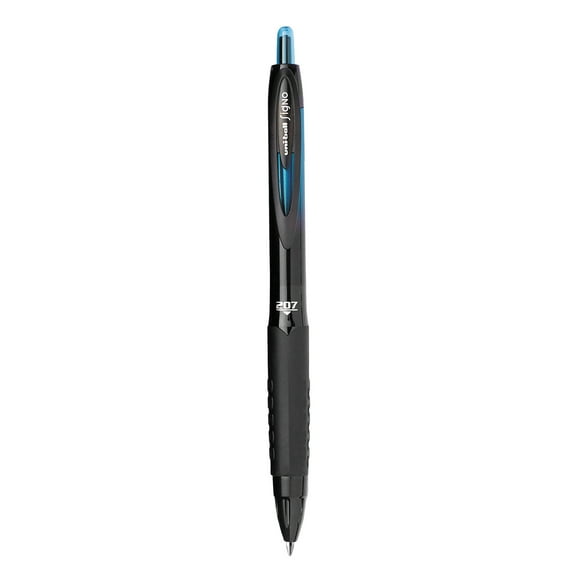 uni-ball Signo 207 Retractable Gel Pen, .7mm, Blue/Black
