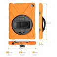 thumbnail image 7 of Dteck Case For Amazon Fire HD8 10th Generation / Fire HD 8 Plus 2020 Tablet, Heavy Duty Three Layer Rugged Hybrid Shockproof Case with 360 Rotating Stand / Hand Strap, Orange, 7 of 7