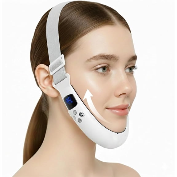 Wrongduck Electric Chin Massager for Jawline Shaping, 6 Modes 12 Intensity Levels Face Massager with Ergonomic Design, Rechargeable Double Chin Massage Device