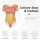 thumbnail image 4 of Balery Pink Ice Cream Body de cuello redondo de manga corta para mujer Tops de manga corta Tops básicos-Small, 4 of 7