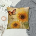 thumbnail image 2 of Nawypu  Sunflower Decorative Throw Pillow Covers Cushion Case, Vintage Sunflowers Butterflies Farmhouse Pillowcase Cozy Pillow Cover for Couch Sofa Bed Garden Chair Car, 2 of 5