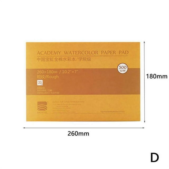 Feuilles de Papier Aquarelle Coton Artistes Tampon Froid avec Pression Chaud Z0U3