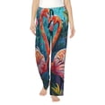 thumbnail image 1 of Fotbe Romantic Flamingo Pair Pantalones de Pijama para Mujer, Pantalones de Dormir, Pantalones Pj con Cordón y Bolsillos-3X-Large, 1 of 6