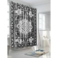 thumbnail image 3 of Shower Curtain Black Bohemia Shower Curtains for Bathroom, Waterproof Polyester Shower Curtain Set with Hooks, Small Stall Size 36" x 72" Tribal Vintage Boho, 3 of 6