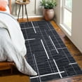 thumbnail image 2 of Hasoo 2' x 6' Washable Hallway Runner Soft Geometric Kitchen Mats Stain Resistant Rug for Bedroom Laundry Black, 2 of 6