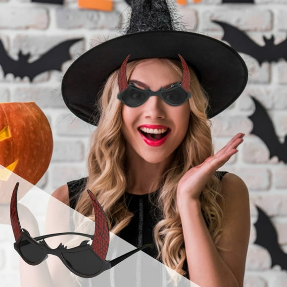 RKSTN Halloween Decorations Halloween Funny Glasses Horns Holiday Party Decoration Glasses Halloween Decor