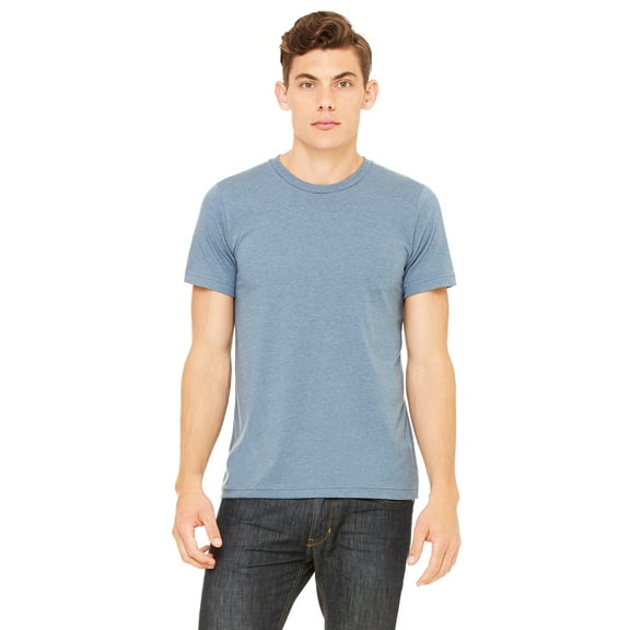 Unisex Jersey Short Sleeve Tee , 3001CVC , Heather Slate , X-Small