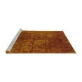 thumbnail image 2 of Ahgly Company Machine Washable Indoor Round Oriental Yellow Industrial Area Rugs, 6' Round, 2 of 4