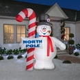 thumbnail image 2 of Giant Airblown Inflatable Frosty the Snowman with Candy Cane, 2 of 2