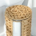thumbnail image 4 of Freestanding Toilet Paper Holder with Lid, Wicker Toilet Roll Holder, Bathroom Storage Basket, Round, Natural, 4 of 6