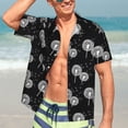 thumbnail image 3 of Haiem White Flower Dandelion Printed Hawaiian Shirt for Men - Men’s Casual Beach Summer Shirts - Stretch Fabric with Modern Fit-XX-Large, 3 of 7