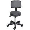 thumbnail image 1 of HOMCOM Tabouret Roulant Réglable, Tabouret de Dessin Pivotant en Cuir PU, Noir, 1 of 10