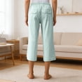thumbnail image 5 of NinXxx Women's Loose Fit Lightweight Cropped Capri Trousers Comfort Style GN1 XXL, 5 of 7