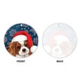thumbnail image 2 of WIRESTER Large 3 inch Acrylic Ready to Hang Ornament, Hanging Ornaments for Christmas Tree Holidays Party Home Office Xmas Tree Decoration Gift - Cavalier King Charles Spaniels Dog Sad, 2 of 7