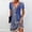 Blue, variant on Azrian Womens Plus Size Dresses Fashion Round-Neck Short Sleeved Printed Pullover Dress