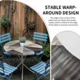 thumbnail image 2 of Black Beige Rhombus Round Tablecloth for 36-44 Inch Tables, Fitted Table Cover with Elastic Edge, Vintage Geometric Art Waterproof Outdoor Table Cloth Protector for Patio Garden Dinner Picnic, 2 of 9