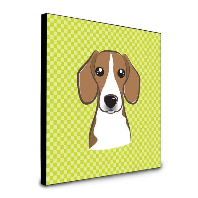 "Caroline's Treasures Tablero de ajedrez, color verde lima, Beagle, panel de ilustraciones, decoración de pared, multicolor" Caroline's Treasures BB1301UP88