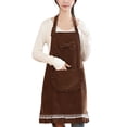 thumbnail image 1 of Bewildely Delantal de cocina ajustable para el hogar para hombre y mujer, babero de cocina de diseño Simple con bolsillo frontal de algodón Type4 NO4, 1 of 6