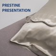 thumbnail image 5 of Swift Home 6-Piece Satin Pillowcase Gift Set with Eye Mask and Scrunchies, Cream, 5 of 5