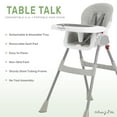 thumbnail image 3 of Dream On Me Portable 2-In-1 Table Talk High Chair, Gray, 3 of 40