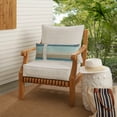 thumbnail image 5 of Sunbrella Oakley  Solid Indoor/ Outdoor Corded Pillow and Chair Cushion Set Cast Silver+Gateway Mist 25 in x 25 in x 5 in Pillow Cushion Set w/Lumbar, 5 of 5