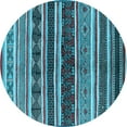 thumbnail image 1 of Ahgly Company Indoor Round Solid Light Blue Modern Area Rugs, 4' Round, 1 of 4