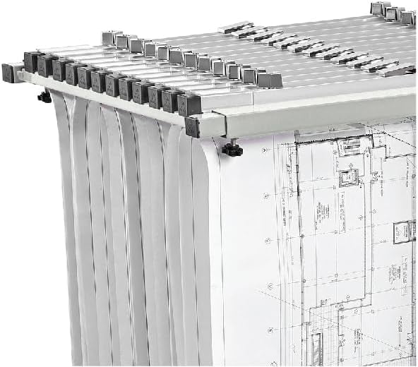Adir Mobile Blueprint Storage Rack - Adjustable and Portable Vertical Blueprint Holder
