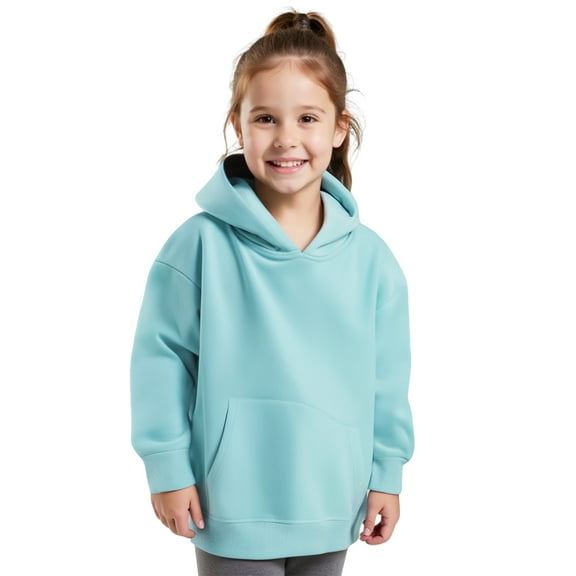 Kids Boys Hoodies Blue Hoodies Long Sleeve Pullover Tops Warm Fall Winter Clothes Girls Sweatshirts Size 6-7 Years Kids Clothes