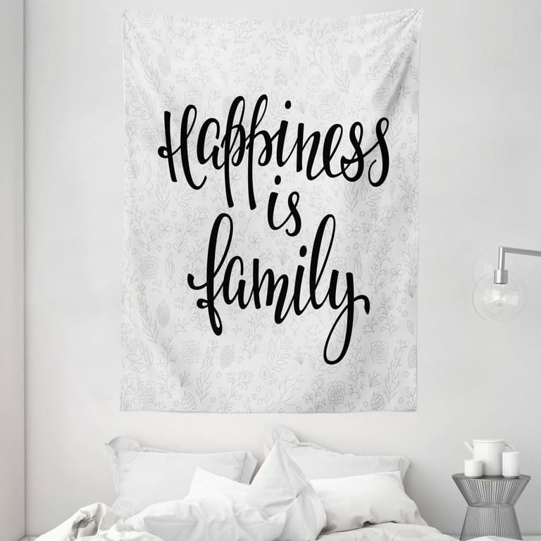 Family Tapestry Happiness is Family Hand Writing Inspirational