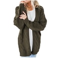 thumbnail image 2 of Women's Soild Knit Cardigans Loose Slouchy Oversized Wrap Chunky Sweaters Coat, 2 of 9