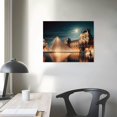 thumbnail image 4 of Nawypu The Louvre Pyramid Illuminated - Monuments - 48x16 Gallery Wrapped Canvas Wall Art, 4 of 6