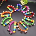 thumbnail image 2 of Reloj despertador Qin de ocho tonos con cuentas pequeñas, juego de piano para niños, juguete de madera para bebés, bloques de construcción educativos para educación temprana, 2 of 6