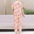 thumbnail image 5 of HaoXianJian Womens Pajamas Soft Crew Neck Sleepwear Short Sleeve Top with Pant Lightweight Cute Print Pajama s Women's Loungewear 1X-4X, 5 of 8