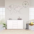 thumbnail image 1 of IM Lashes Sideboard Living Entryway Serving Storage Cabinet Doors Dining Room Console White 47.2"x14.2"x27.2" Chipboard, 1 of 9