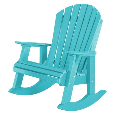 Wildridge Heritage High Fan Back Plastic Patio Rocker Chair