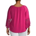 thumbnail image 4 of Ella Samani Women's Plus Size Long Lace Bell Sleeve Top, 4 of 6
