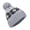 Grey, variant on Knit Faux Fuzzy Pom Snowflake Christmas Hat Woolen Hat Warm Knit Hat